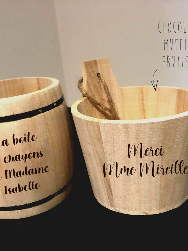 bac cadeau en bois